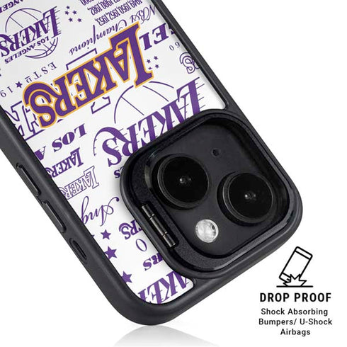 NBA LA Lakers Historic Blast iPhone 14 Plus Kickstand Case