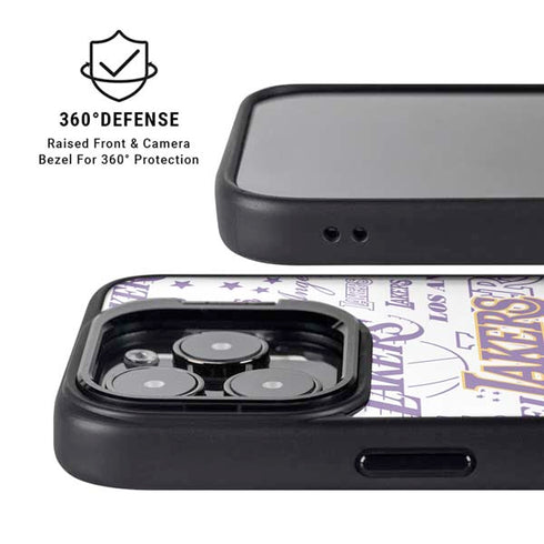 NBA LA Lakers Historic Blast iPhone 14 Pro Max Kickstand Case