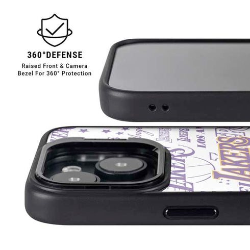 NBA LA Lakers Historic Blast iPhone 15 Kickstand Case