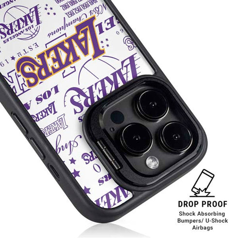 NBA LA Lakers Historic Blast iPhone 15 Pro Max Kickstand Case