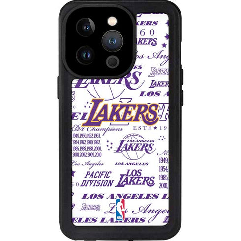 NBA LA Lakers Historic Blast iPhone 15 Pro Waterproof Case