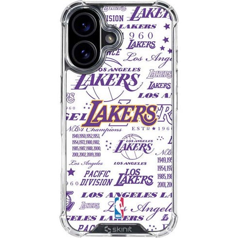 NBA LA Lakers Historic Blast iPhone 16 Clear Case