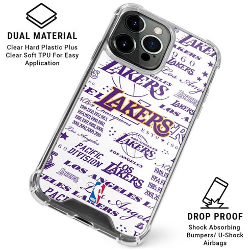 NBA LA Lakers Historic Blast iPhone 16 Pro Clear Case