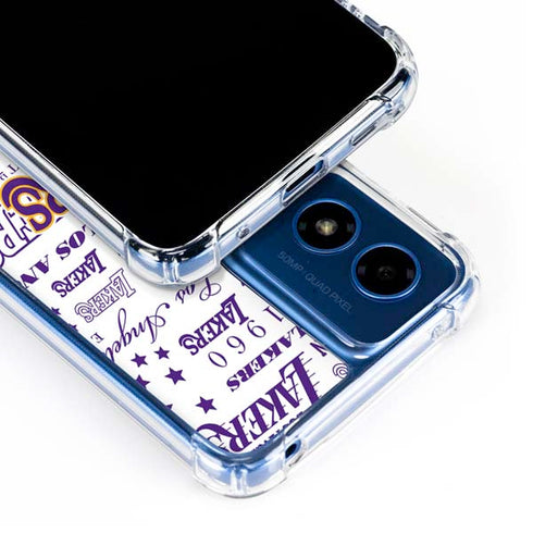 NBA LA Lakers Historic Blast Moto G Play 4G (2024) Clear Case