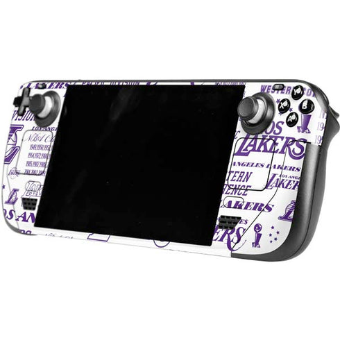 NBA LA Lakers Historic Blast Steam Deck Handheld Gaming Computer OLED Skin