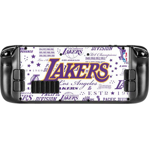 NBA LA Lakers Historic Blast Steam Deck Handheld Gaming Computer OLED Skin