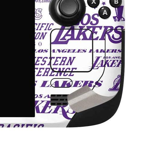 NBA LA Lakers Historic Blast Steam Deck Handheld Gaming Computer OLED Skin