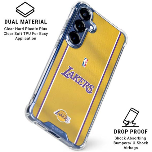 NBA Los Angeles Lakers Jersey Galaxy S25 FE Clear Case