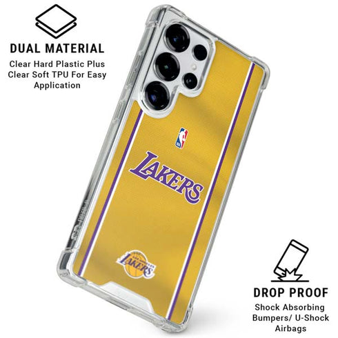 NBA Los Angeles Lakers Jersey Galaxy S26 Ultra Clear Case