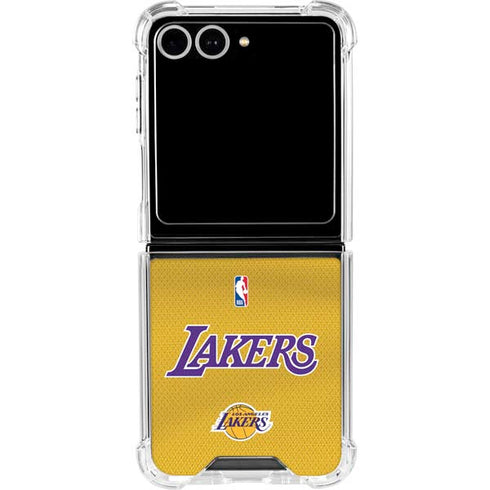 NBA Los Angeles Lakers Jersey Galaxy Z Flip7 Clear Case