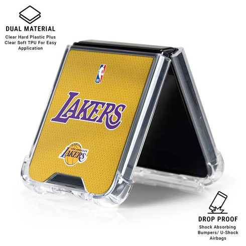 NBA Los Angeles Lakers Jersey Galaxy Z Flip7 Clear Case