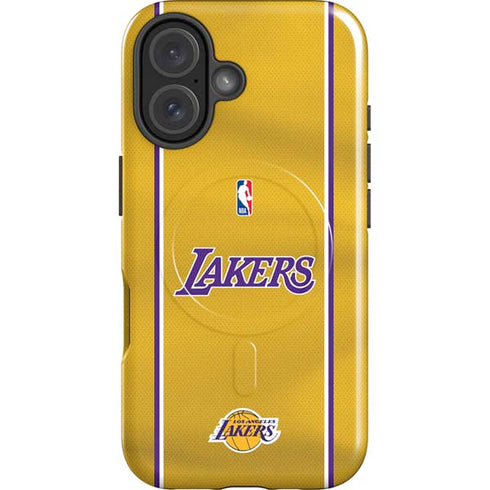 NBA Los Angeles Lakers Jersey iPhone 16 Plus Magsafe Impact Case