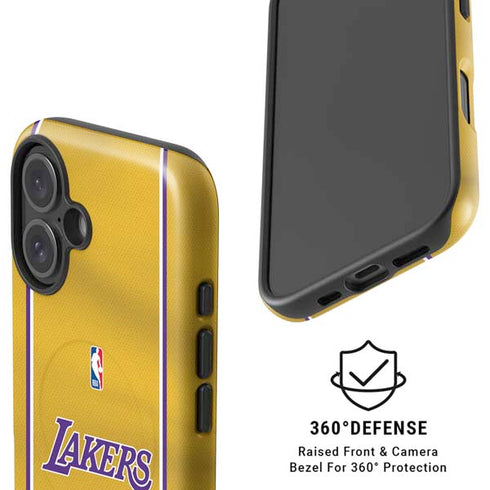 NBA Los Angeles Lakers Jersey iPhone 16 Plus Magsafe Impact Case