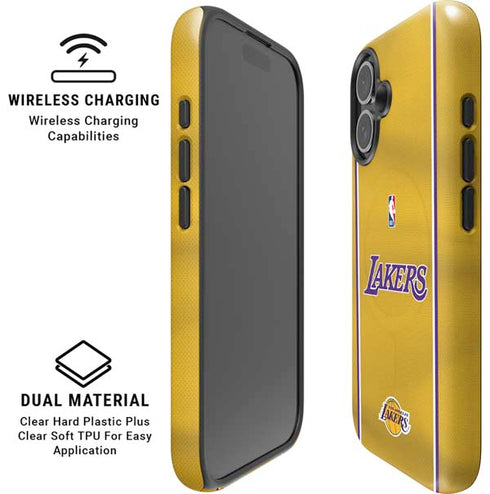 NBA Los Angeles Lakers Jersey iPhone 16 Plus Magsafe Impact Case
