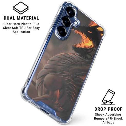 LA Williams Belial Dragon by LA Williams Galaxy S25 Plus Clear Case