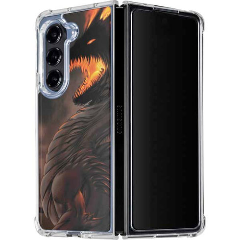 LA Williams Belial Dragon by LA Williams Galaxy Z Fold5 5G Clear Case