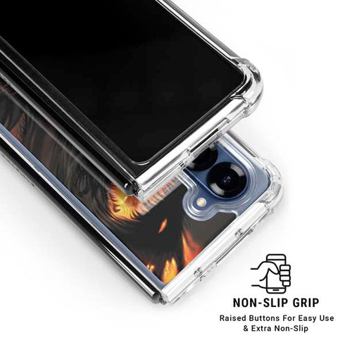 LA Williams Belial Dragon by LA Williams Galaxy Z Fold6 Clear Case