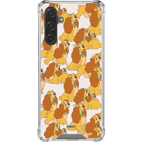 Disney Lady & The Tramp Lady Pattern Galaxy A17 Clear Case