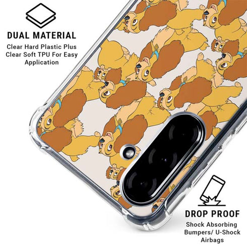 Disney Lady & The Tramp Lady Pattern Galaxy A36 5G Clear Case