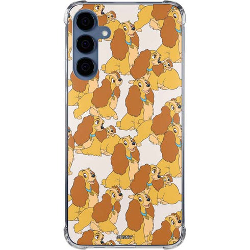 Disney Lady & The Tramp Lady Pattern Galaxy A55 5G Clear Case