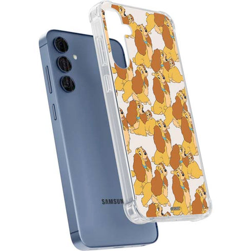 Disney Lady & The Tramp Lady Pattern Galaxy A55 5G Clear Case