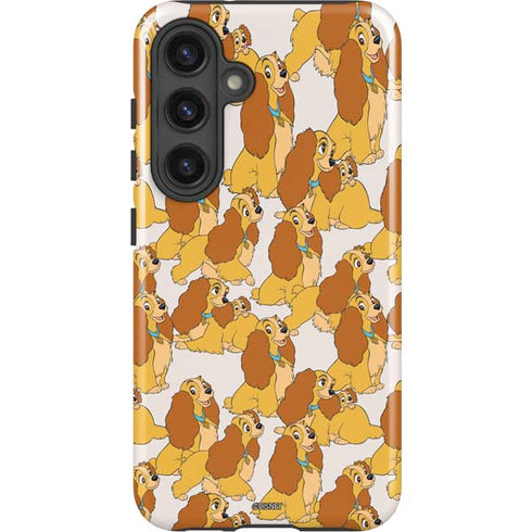 Disney Lady & The Tramp Lady Pattern Galaxy S25 Impact Case