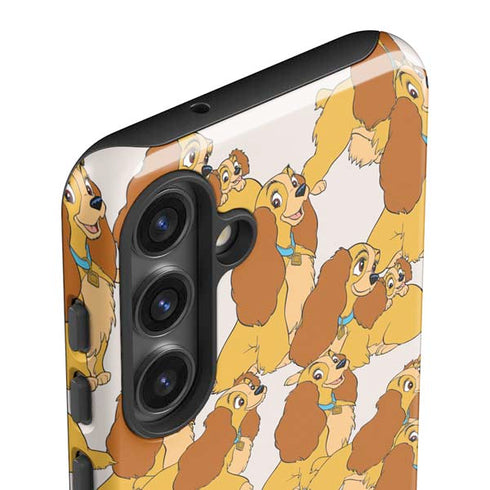 Disney Lady & The Tramp Lady Pattern Galaxy S25 Impact Case
