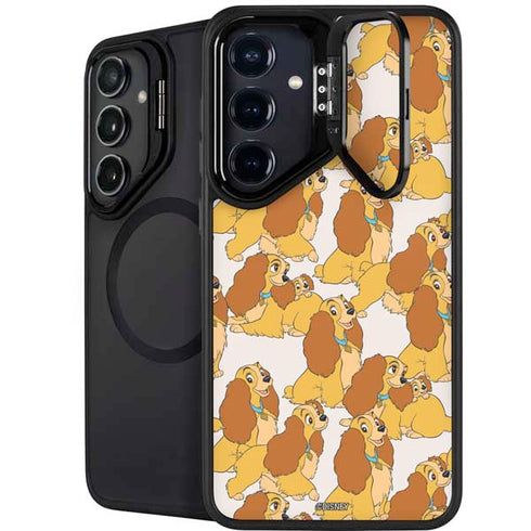 Disney Lady & The Tramp Lady Pattern Galaxy S25 Kickstand Case