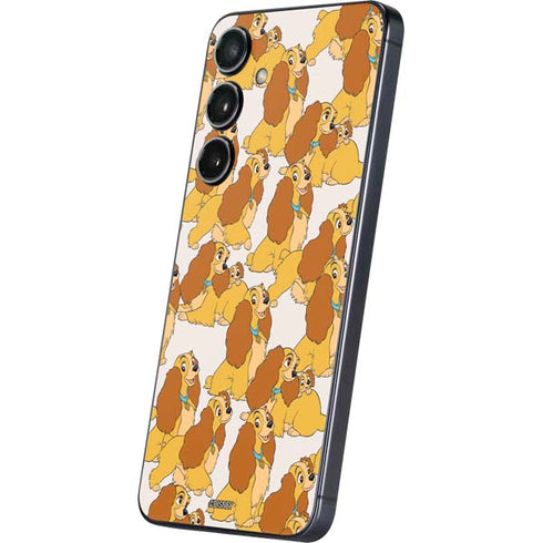 Disney Lady & The Tramp Lady Pattern Galaxy S24 Plus Skin