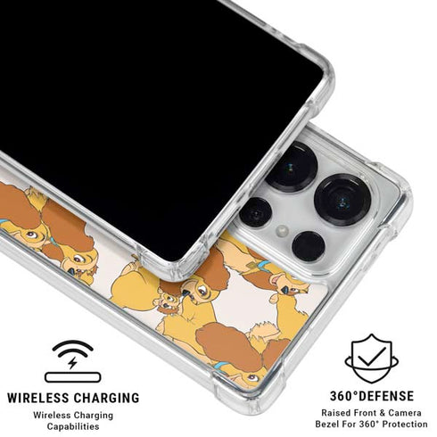Disney Lady & The Tramp Lady Pattern Galaxy S25 Ultra Clear Case