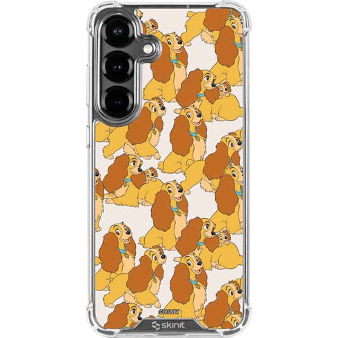 Disney Lady & The Tramp Lady Pattern Galaxy S26 Clear Case