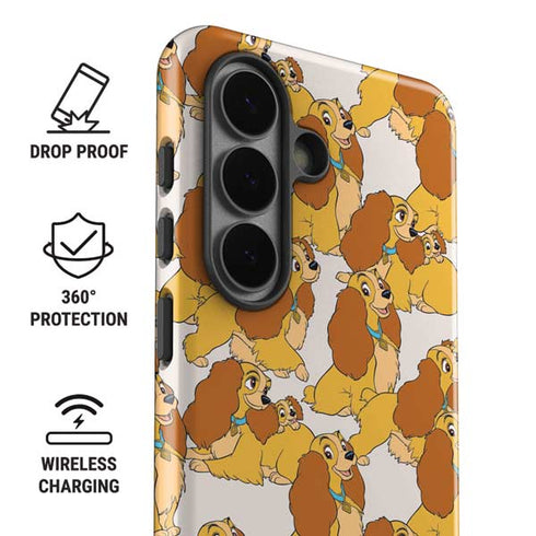 Disney Lady & The Tramp Lady Pattern Galaxy S26 Plus Impact Case