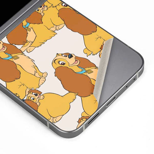 Disney Lady & The Tramp Lady Pattern Galaxy Z Flip6 Skin