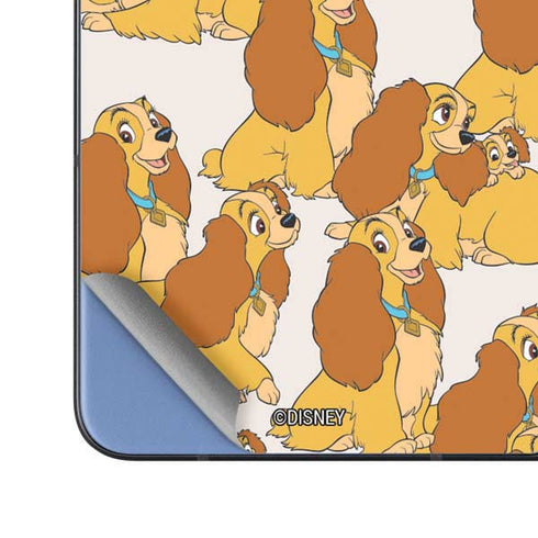 Disney Lady & The Tramp Lady Pattern Galaxy Z Fold5 5G Skin
