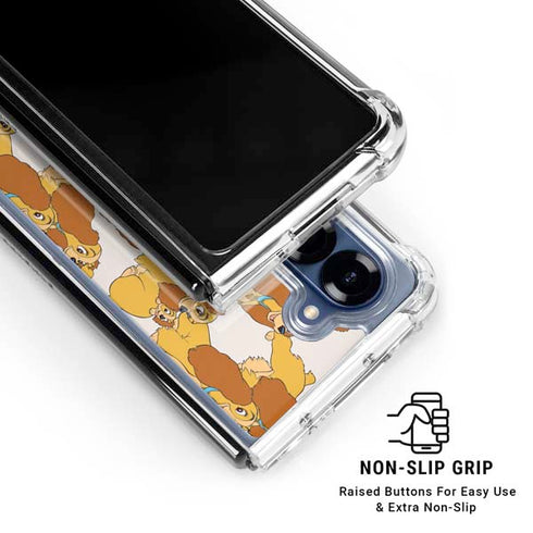 Disney Lady & The Tramp Lady Pattern Galaxy Z Fold6 Clear Case