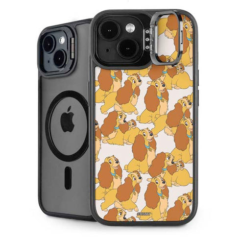 Disney Lady & The Tramp Lady Pattern iPhone 14 Kickstand Case