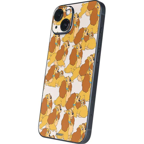 Disney Lady & The Tramp Lady Pattern iPhone Skins