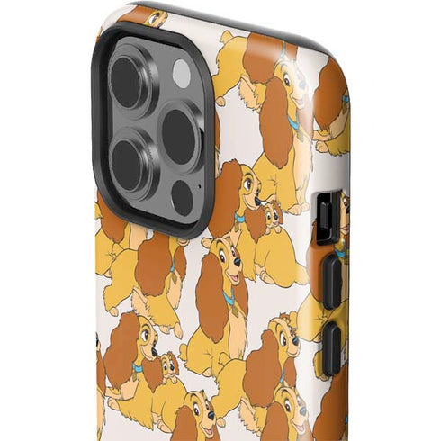 Disney Lady & The Tramp Lady Pattern iPhone 15 Pro Impact Case