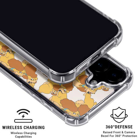 Disney Lady & The Tramp Lady Pattern iPhone 16 Plus Clear Case