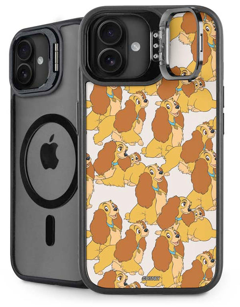 Disney Lady & The Tramp Lady Pattern iPhone 16 Plus Kickstand Case