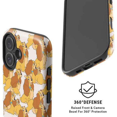 Disney Lady & The Tramp Lady Pattern iPhone 16 Plus Magsafe Impact Case