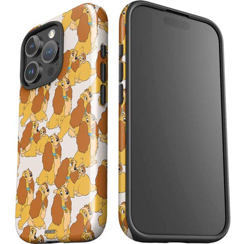 Disney Lady & The Tramp Lady Pattern iPhone 16 Pro Impact Case