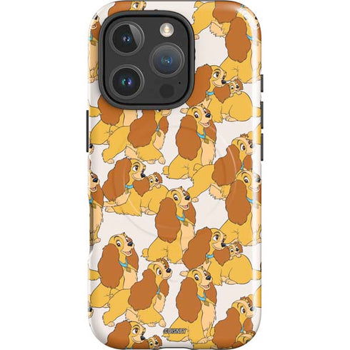 Disney Lady & The Tramp Lady Pattern iPhone 16 Pro Max Magsafe Impact Case