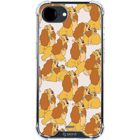 Disney Lady & The Tramp Lady Pattern iPhone 16e Clear Case