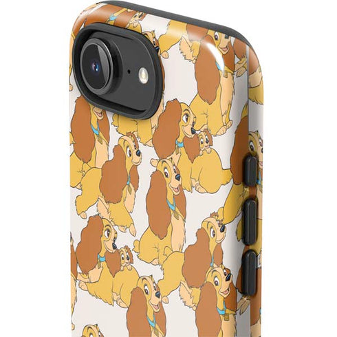 Disney Lady & The Tramp Lady Pattern iPhone 16e Impact Case