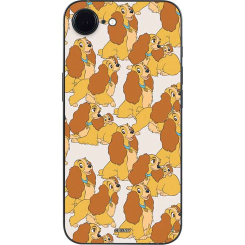 Disney Lady & The Tramp Lady Pattern iPhone 16e Skin