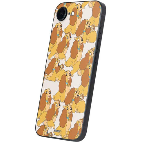 Disney Lady & The Tramp Lady Pattern iPhone 16e Skin