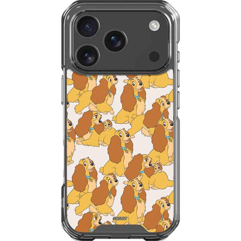 Disney Lady & The Tramp Lady Pattern iPhone 18 Pro Clear Case