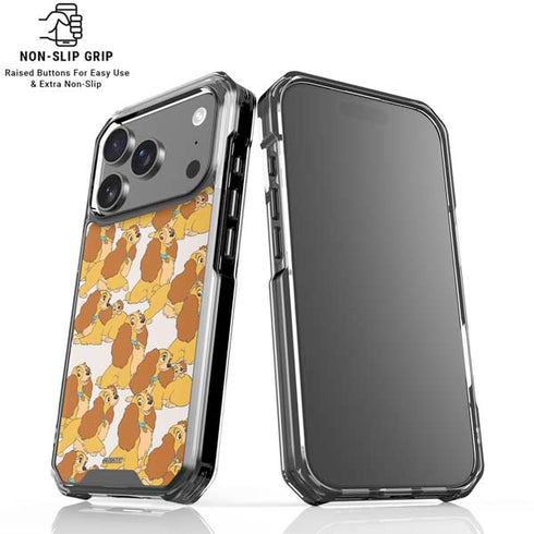 Disney Lady & The Tramp Lady Pattern iPhone 18 Pro Clear Case