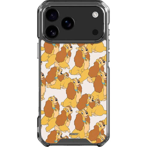 Disney Lady & The Tramp Lady Pattern iPhone 18 Pro Max Clear Case